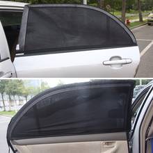 Black 2Pcs Adjustable Auto Car Side Rear Window Sun Shade Black Mesh Car Cover Visor Shield Sunshade UV Protection Sun Visors 2024 - купить недорого