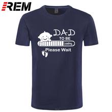 REM Summer New Dad To Be Funny Expecting Baby Loading T Shirts Men's Casual Short Sleeve O Neck Tops Fashion Male T-shirts 2024 - buy cheap