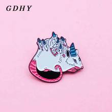 GDHY Cartoon Grey Mouse Rat Pins Brooch Mother mouse Mouse baby pins Animal Badge Enamel Pins Women Jewelry Hot 2024 - buy cheap