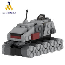 Buildmoc espaço filme clone guerras república exército arma clone turbo tanque microfighter pesado assalto veículo blocos de construção brinquedo do miúdo 2024 - compre barato