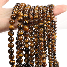 Brown Tiger Eye Agates Natural Stone beads For Jewelry Making Round Beads DIY Bracelet 4-12mm 2024 - buy cheap