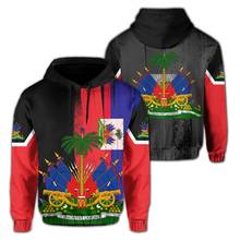Tessvel-Sudadera con capucha para hombre y mujer, suéter Retro con estampado de emblema de País, Bandera, Mar caribeño, Isla de Haiti, chaqueta de chándal, ropa de calle 3D, A15 2024 - compra barato