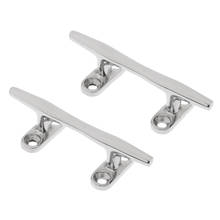 2pcs 316 Stainless Steel Boat Open Base Cleat Marine Hardware for Rope Tie on Boat Yacht and Kayak -4 inch 10cm (Silver) 2024 - buy cheap