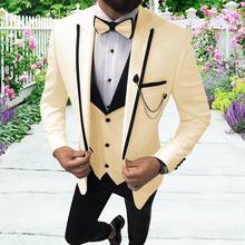 Gwenhwyfar-traje informal de 3 piezas para hombre, chaqueta de esmoquin de graduación para fiesta de boda (Blazer + chaleco + Pantalones), nuevo diseño, 2020 2024 - compra barato