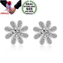 OMHXZJ-pendientes de plata esterlina 925 para mujer, aretes pequeños, plata esterlina, margaritas, estilo Kpop, novia, fiesta, regalo, venta al por mayor 2024 - compra barato