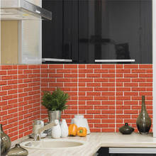 Adesivos de parede 3d à prova d'água imitando tijolos, papel de parede autoadesivo para decoração da casa, cozinha, quarto, sala de estar, plano de fundo de tv 2024 - compre barato