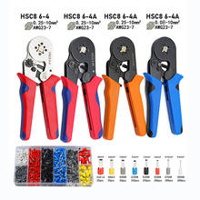Alicates de prensado en frío para aislamiento de terminales, alicates tubulares HSC8 6-4A/HSC8 6-4, 0.25-10mm2/0,25-6mm2 23-7AWG, juego de herramientas manuales 2024 - compra barato
