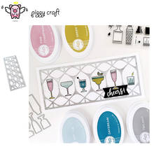 Piggy craft corte de metal morre molde garland retangular quadro scrapbook papel ofício faca molde lâmina punch stencils morrer 2024 - compre barato