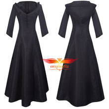 Anime Film Village Nun Cosplay Costume Women Black Gown Fancy Dress Muslim Clothes Gloves Bridesmaid Dress Night-Robe Halloween 2024 - buy cheap
