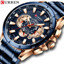 CURREN Top Luxury Brand Men Watch Quartz Wristwatch Sports Chronograph Clock Male Stainless Steel Band Fashion Business Watch 2024 - buy cheap