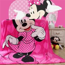 Disney-Manta de Franela suave con dibujos animados para niños y niñas, de color rosa, Minnie, Mickey Mouse, para cama, sofá, 150X200CM 2024 - compra barato