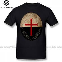 Camiseta cavaleiros templar, camiseta de algodão gráfica masculina clássica de manga curta 2024 - compre barato