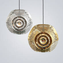 Luminária led pós-moderna, luminária de aço inoxidável com bola espaçosa, luz criativa romântica, formato de gota, para sala de jantar