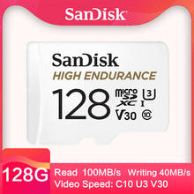 Sandisk-cartão tf de alta resistência para monitoramento de vídeo, 128gb, 64gb, 32gb, 256gb, cartão microsd para carro, celular, memória sdhc/sdxc, classe 10, 40 mb/s 2024 - compre barato