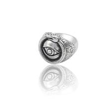 Кольцо мужское в стиле стимпанк, готическое кольцо от сглаза, винтажное металлическое кольцо серебряного цвета в стиле стимпанк, крутой бай... 2024 - купить недорого