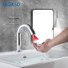 Chrome Sensor Faucet Automatic Inflrared Touch Sensor Tap Cold Hot Mixer Tap Sink Mixer Deck Mounted Bathroom Basin Faucets 2024 - buy cheap