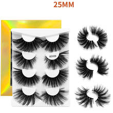 100% Mink Eyelashes False Eyelashes Crisscross Natural Fake lashes Length 25mm Makeup 3D Mink Lashes Extension Eyelash Beauty 2024 - купить недорого