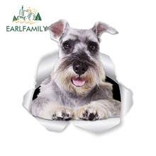 Earlfamily 13cm x 12.1cm para schnauzer cão motocicleta adesivos de carro à prova dfine água fino decalque protetor solar oclusão zero decoração 2024 - compre barato