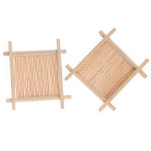 Jabonera de madera de bambú Natural, soporte de bandeja de almacenamiento, caja de platos, contenedor para plato de ducha y baño 2024 - compra barato