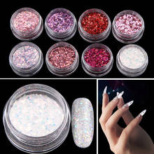 8 Boxes Mixed Colors Glitter Sequin Nail Flakes Powder Mirror Effect Powders Sequins Nail Gel Polish Chrome Pigment Decorations 2024 - buy cheap