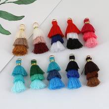3 Layers Long Silk Tassels For Garment Bag Accessories Poly Cotton Tassel Charms Fashion Jewelry Making Home Decoration 2024 - buy cheap
