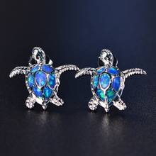 Pendientes de tuerca de tortuga marina para mujer, joyería de fiesta de boda, aretes de regalo de cumpleaños 2024 - compra barato