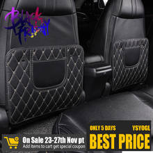 1Pcs Leather Car Covers Seat Back Protector Mats Storage Bag Children Anti-Kick Pad Auto Accessories Seats Protect Cover 2024 - buy cheap