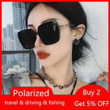 Luxury Brand Polarized Women's Sunglasses 2021 Trend Black Square Driving Sun Glasses Female Vintage Retro Fishing Goggles Gafas 2024 - buy cheap