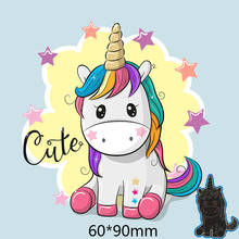 Metal Cutting Dies Cute unicorn new for decoration card DIY Scrapbooking stencil Paper Album template Dies 60*90mm 2024 - buy cheap