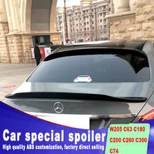 rear window roof spoiler for benz W205 c63 C180 C200 C260 C300 C74 high quality spoilers by primer or black white paint color 2024 - buy cheap