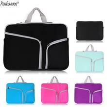 Bolsa informal de negocios para ordenador portátil, maletín con cremallera y bolsillo doble para Macbook Air de 11 y 13 pulgadas, Macbook Pro Retina de 12, 13 y 15 pulgadas 2024 - compra barato