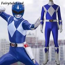 Blue Ranger Costume Cosplay Tricera Ranger Halloween Superhero Jumpsuit Fancy Uniform Boots Rangers Dan Outfit 2024 - buy cheap