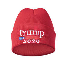 Trump malha boné moda cor sólida inverno ao ar livre manter quente lã chapéu feminino e masculino à prova de vento protetores de ouvido tampões tg0229 2024 - compre barato