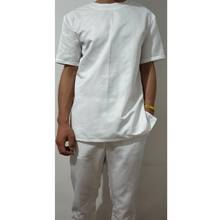 Men African sets shirt with pant fashion pure white men's set male short sleeve tops and pant custom made African clothing 2024 - buy cheap