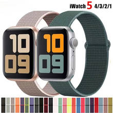 Ремешок нейлоновый для Apple Watch band 44 мм 42 мм, спортивный браслет для iWatch Series 3 4 5 SE 6 40 мм 38 мм, аксессуары 2024 - купить недорого