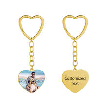 Personalized Custom Keychains Women Heart Car Bag Charm Key Ring Couple Wallet Key Chain Best Friend Key Chains Boyfriend Gift 2024 - buy cheap