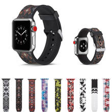 Pulseira para apple watch band 42mm 38mm 44mm/40mmiwatch banda pulseira de impressão acessórios apple watch 4 3 5 se 6 7 2024 - compre barato