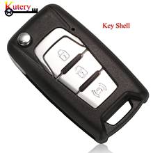 Kutery 10PCS/Lot Smart Car Key Shell For Ssangyong Korando New Actyon C200 2016 2017 3Buttons Case Cover With TOY40 Uncut Blade 2024 - buy cheap