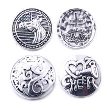 10 pçs/lote nova snaps jóias de metal misto 18mm botões snap para botão snap pulseiras colares charme gengibre 2024 - compre barato