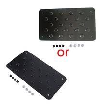 Aluminum Car Floor Mat Patch Non-slip Heel Plate Footrest Carpet Pedal Pad Q39F 2024 - buy cheap