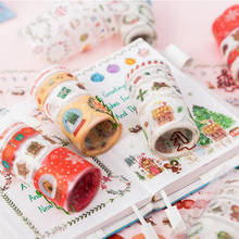 Bentoto House Christmas Washi Tape PET Material DIY Decoration Masking Tape Scrapbooking Diary Stationery Sticker 2024 - buy cheap