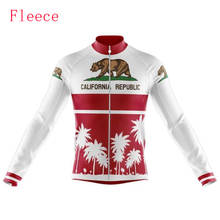 California New team cycling jersey long sleeve Winter Thermal Fleece&no Fleece cycling clothing max storm 2024 - buy cheap