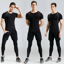 Men's Compression Sportswear Suits Gym Tights Training Clothes Workout Jogging Sports Set Running Tracksuit Dry Fit Plus Size 2024 - buy cheap