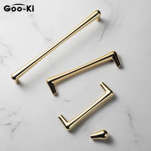 Nodic Style Gold Cabinet Handles Solid Znic Alloy Golden Kitchen Cupboard Pulls Drawer Knobs Furniture Handle Hardware 2024 - buy cheap