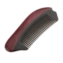 Purpleheart Wood Hair Comb No Static Detangling Natural Aroma Handmade Wooden Black Buffalo Horn Fine Teeth Beard Hair Comb 2024 - buy cheap