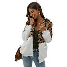 Леопардовая флисовая женская куртка на осень и зиму, теплое пальто на молнии, женская верхняя одежда с капюшоном в стиле пэчворк, плюшевое пальто в стиле Харадзюку, Chaqueta Mujer 2024 - купить недорого