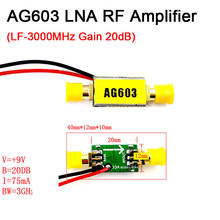 AG603 LF to 3000MHz Gain 20dB  LNA RF Broadband linear Power Amplifier F/ Ham Radio HF FM VHF UHF 2024 - buy cheap