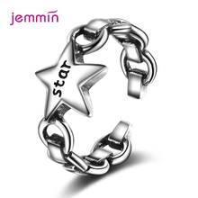High Quality Opening Finger Rings For Women Girls Genuine 925 Sterling Silver Star Shape Rings Women Fashion Jewelry For Party 2024 - buy cheap
