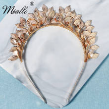 Miallo Fashion Leaf Headbands for Women Hair Accessories Gold Color Crown Wedding Bridal Hair Jewelry Pary Headpiece Gift 2024 - buy cheap