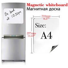 A4 Size Magnetic Whiteboard Dry Erase White Boards Fridge Stickers Refrigerator Magnets Plan Home Office Kitchen Message Board 2024 - buy cheap